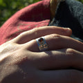 Handmade sterling silver Ring with natural crystal – Emilia Rose Designs