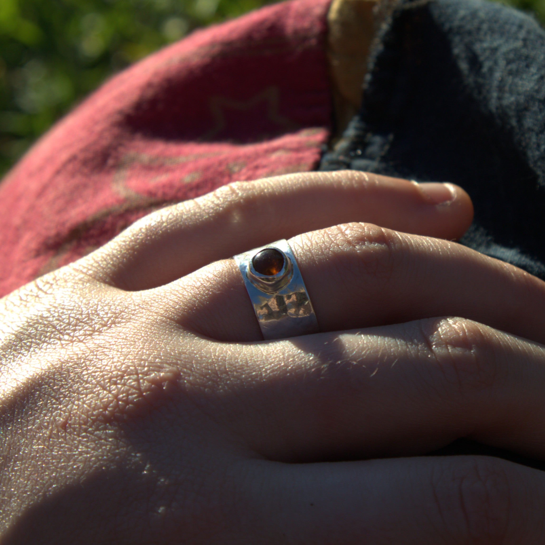 Handmade sterling silver Ring with natural crystal – Emilia Rose Designs