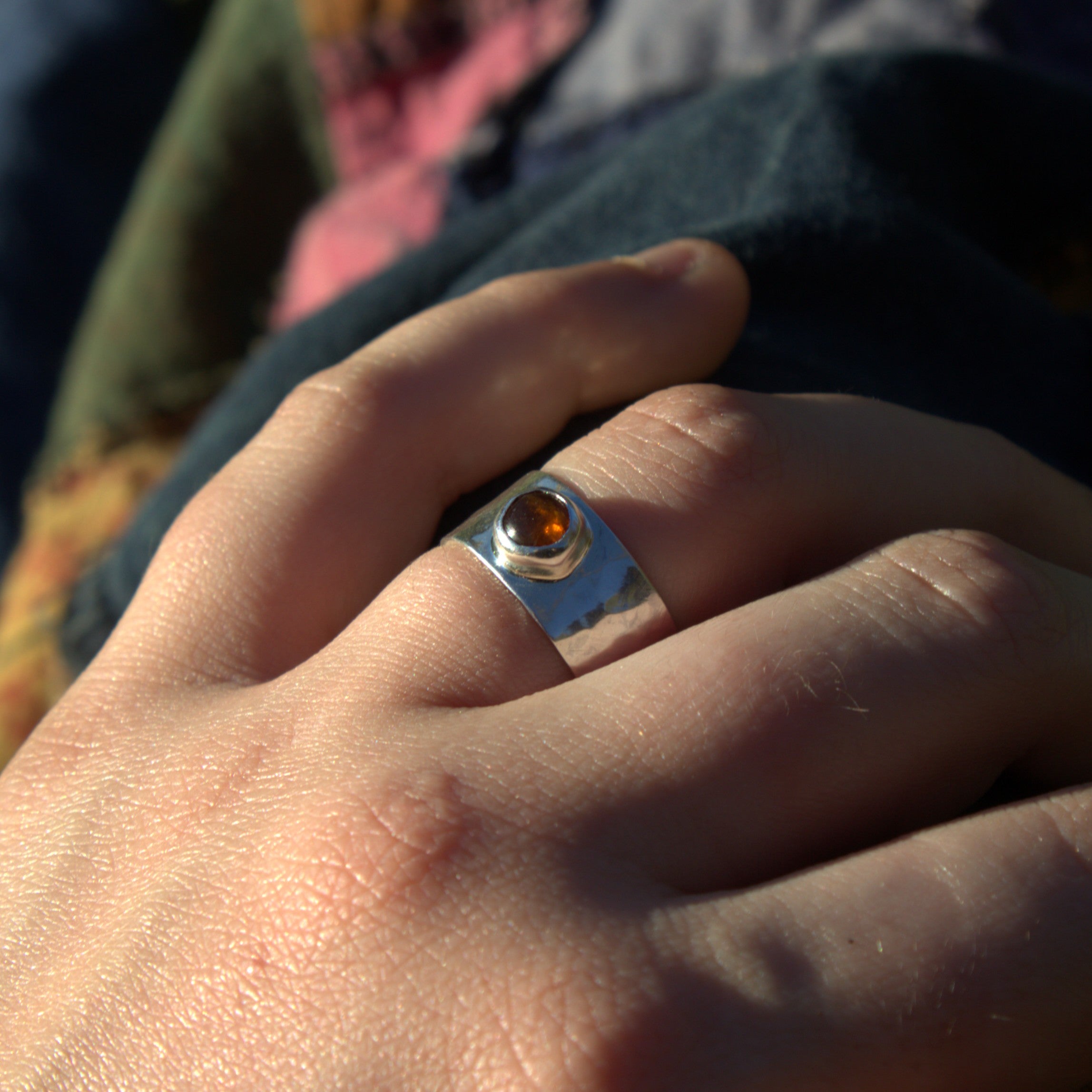 Handmade sterling silver Ring with natural crystal – Emilia Rose Designs