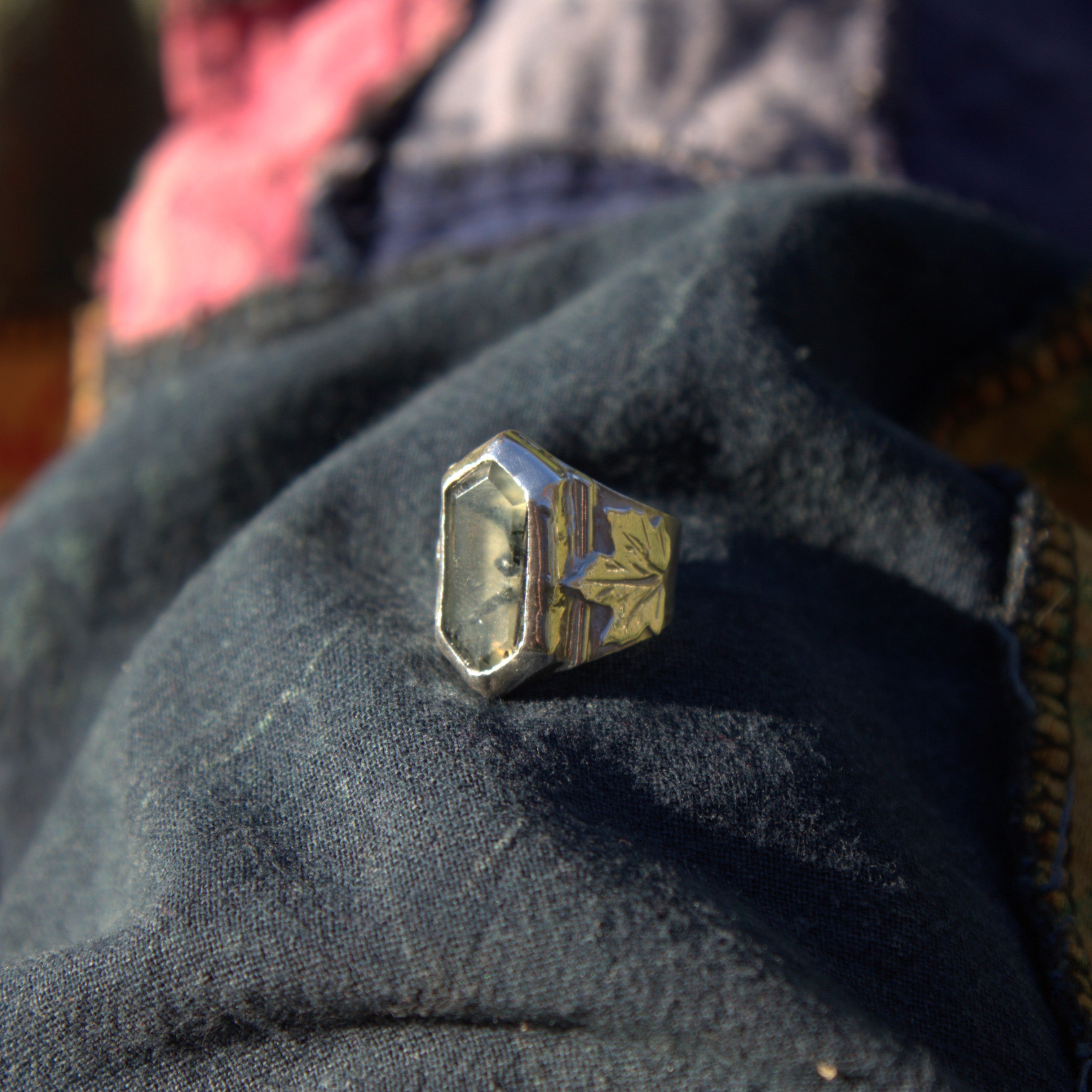 Handmade sterling silver Ring with natural crystal – Emilia Rose Designs
