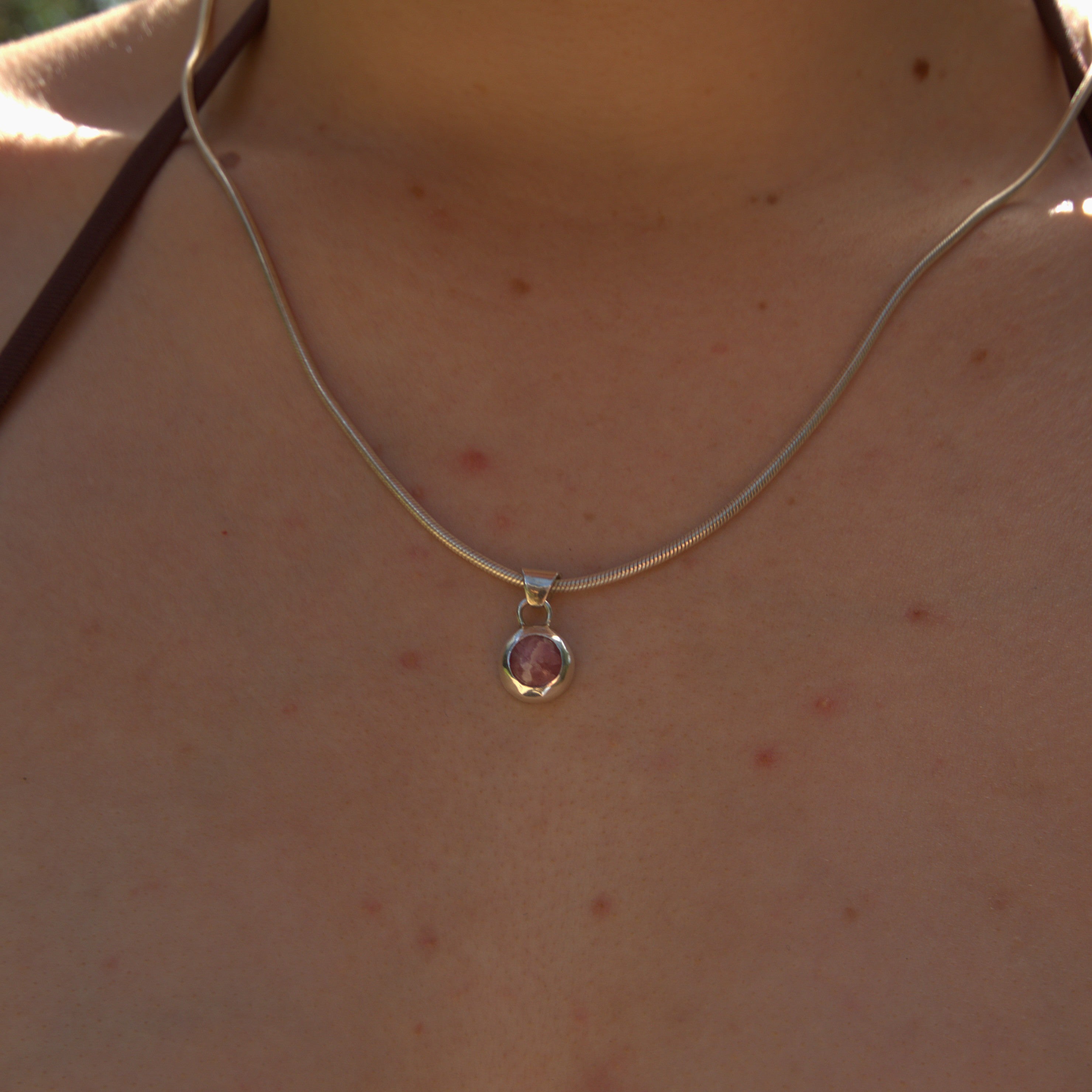 Rhodochrosite Mini Pendant