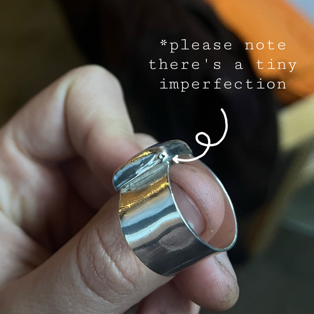 Handmade sterling silver Ring with natural crystal – Emilia Rose Designs