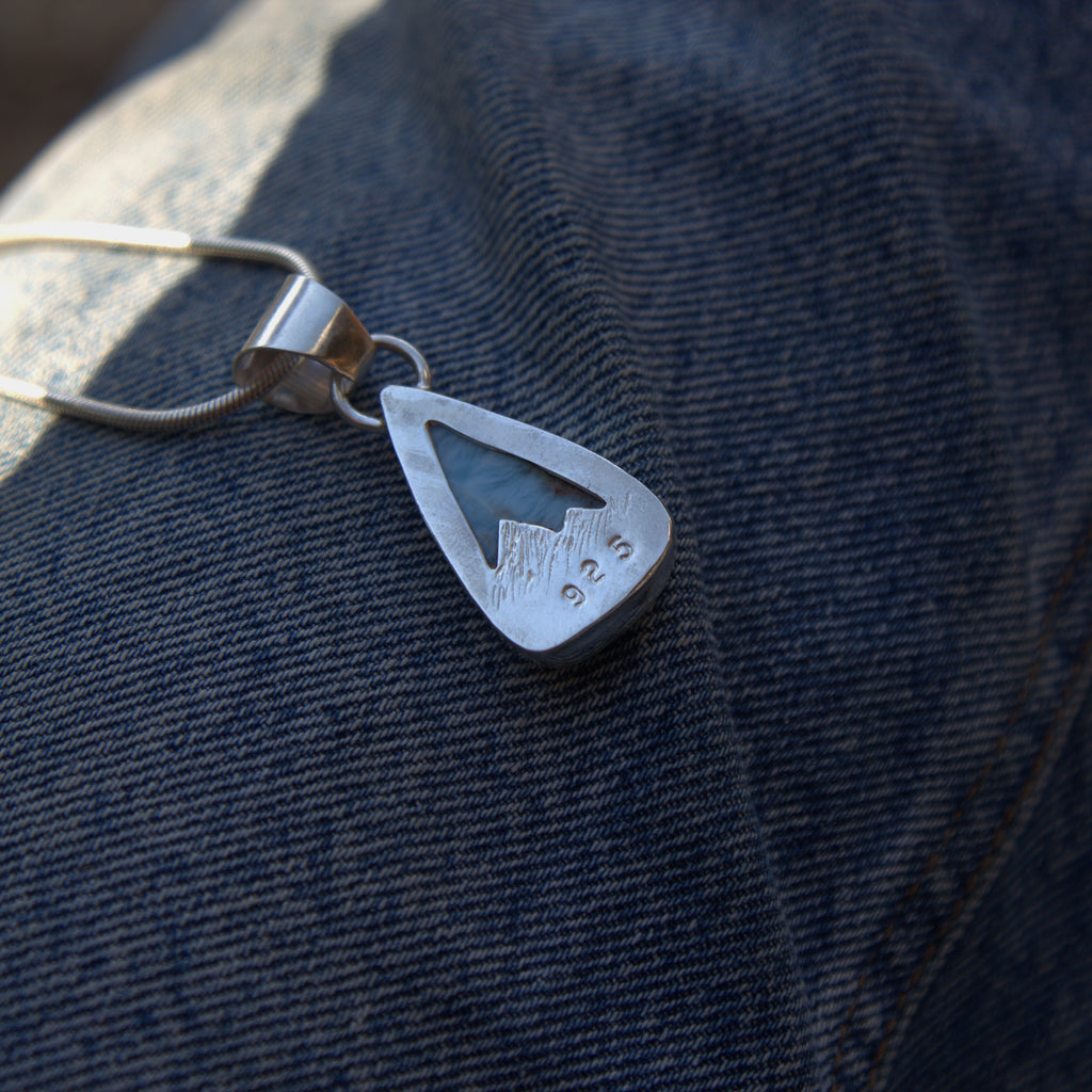Handmade sterling silver Pendant with natural crystal – Emilia Rose Designs