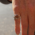 Handmade sterling silver Jasper Ring with natural crystal – Emilia Rose Designs