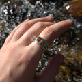 Handmade sterling silver Ring with natural crystal – Emilia Rose Designs