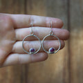 Handmade sterling silver Earrings with natural crystal – Emilia Rose Designs