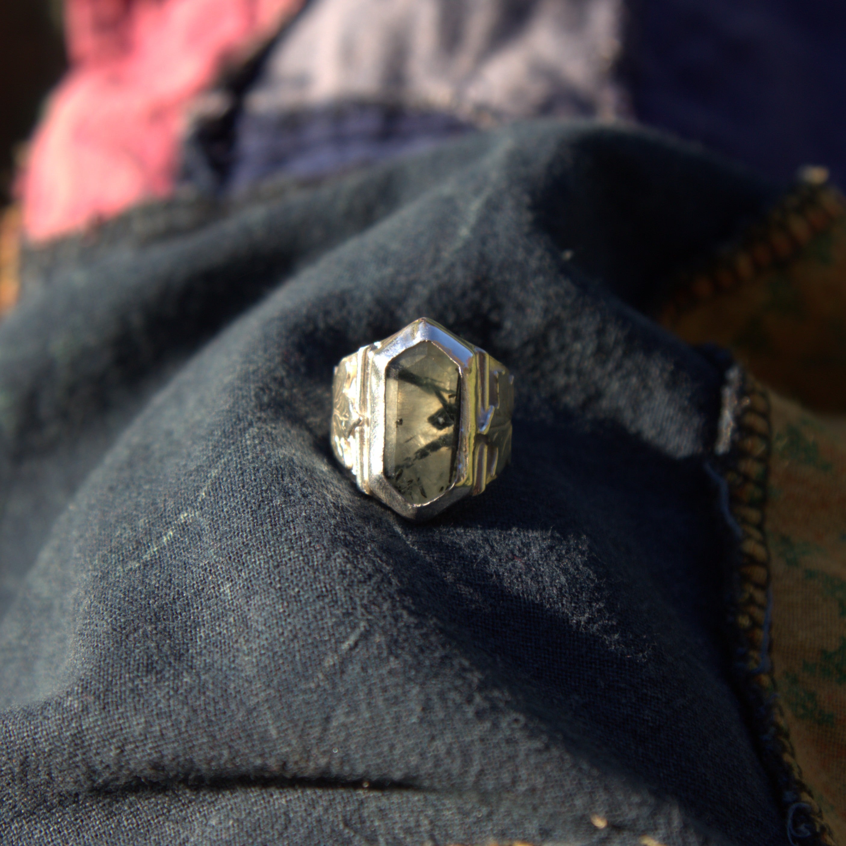 Handmade sterling silver Ring with natural crystal – Emilia Rose Designs