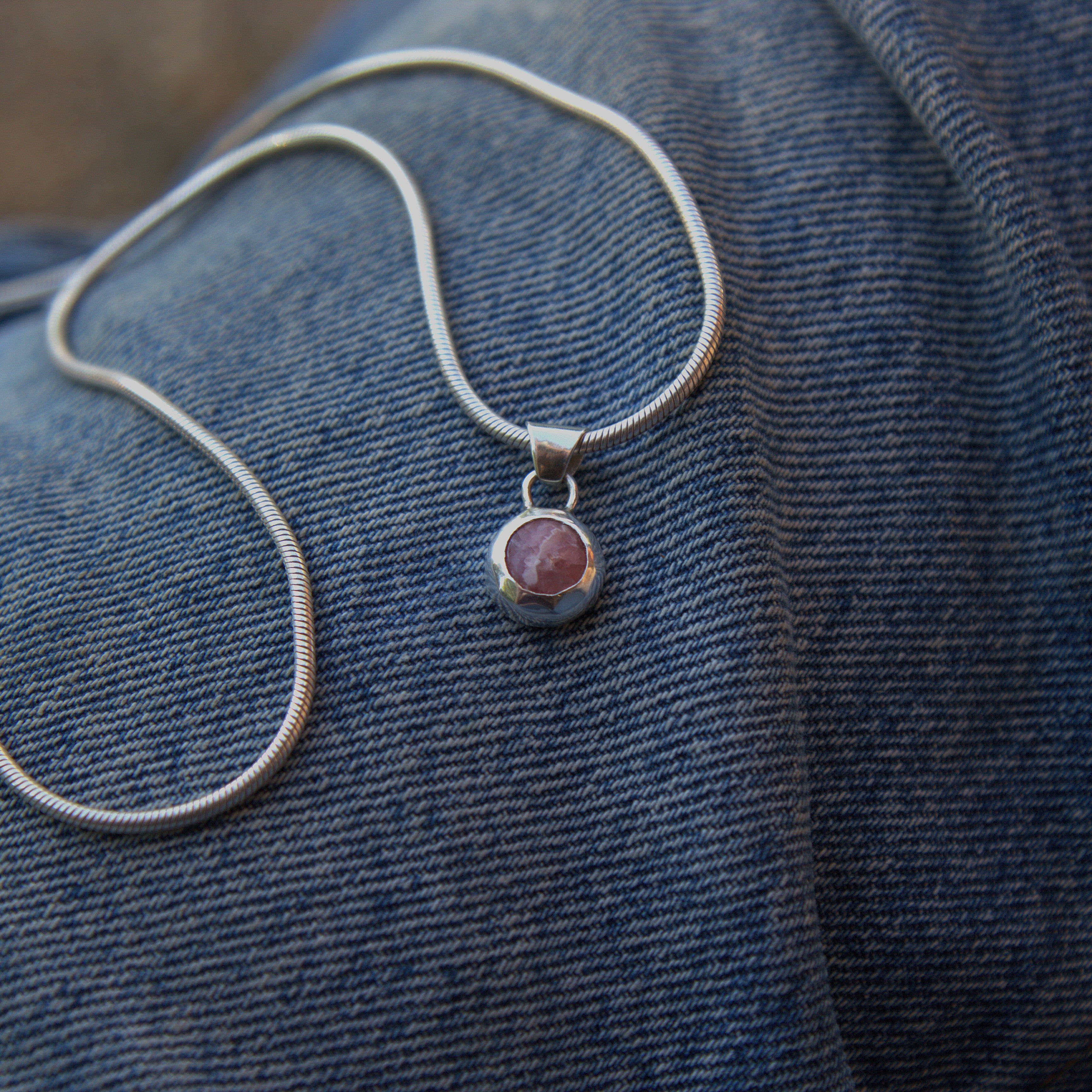 Rhodochrosite Mini Pendant