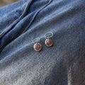 Handmade sterling silver Earrings with natural crystal – Emilia Rose Designs