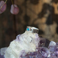 Handmade sterling silver Ring with natural crystal – Emilia Rose Designs