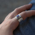 Handmade sterling silver Ring with natural crystal – Emilia Rose Designs